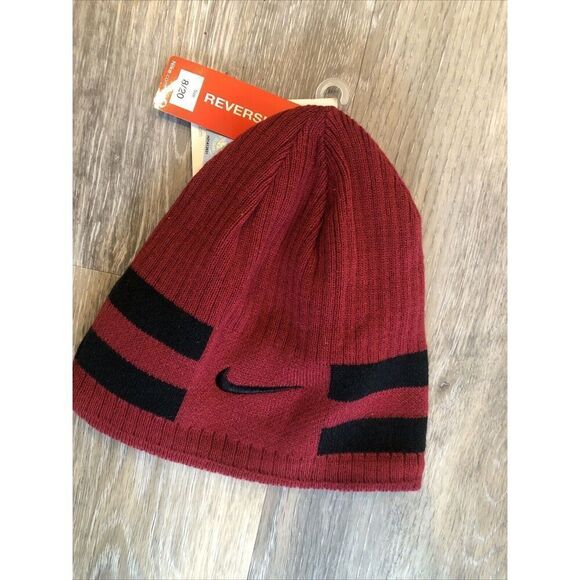 Nike Alabama Crimson Tide Beanie- Toboggan Embroidered , Reversible , Kids. NWT - Picture 7 of 9